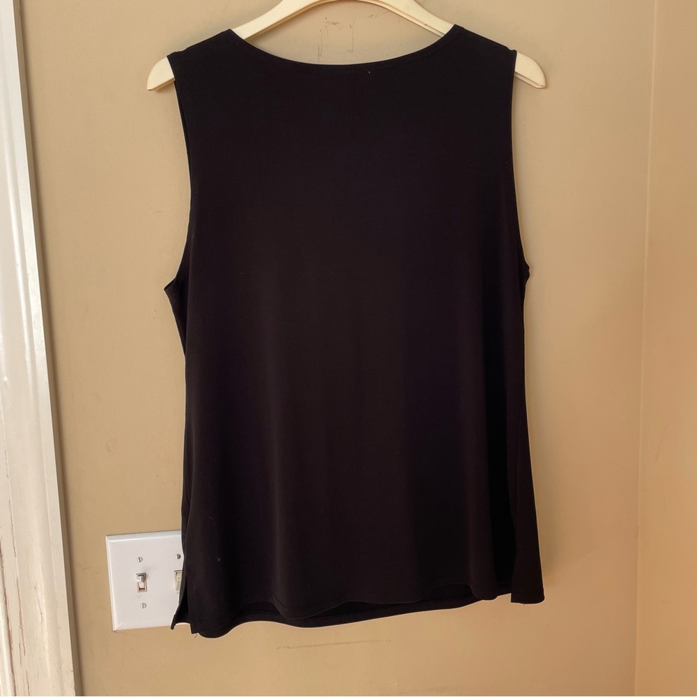 Cold water Creek black sleeveless scoop neck top Women L (14-16) Like New - Picture 7 of 10